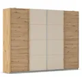 Produktbild: Synchron-Schwebetürenschrank - Eiche Artisan - champagner - 271x211 cm