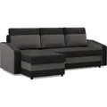 Produktbild: Ecksofa mit Schlaffunktion Orion, Universelle Seite, Schwarz + Grau - Schwarz/Grau