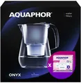 Produktbild: AQUAPHOR Set Wasserfilter Onyx Filterkanne plus 3x MAXFOR+Mg Kartuschen, schwarz