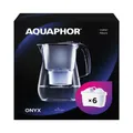 Produktbild: AQUAPHOR Set Wasserfilter Onyx Filterkrug inkl. 6 MAXFOR+ Kartuschen, schwarz