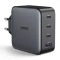 Produktbild: UGREEN USB-A+3xUSB-C 100W GaN Tech Fast Wall Charger EU Black - Schwarz