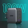 Produktbild: Ugreen GaN Schnellladegerät 3x USB Type C / USB Power Delivery 3.0 QuickCharge 4+ FCP SCP AFC 100W EU schwarz