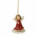 Produktbild: Goebel Figur Engel Winterspaß, Steingut, Bordeaux, 7.5 cm, 41693291
