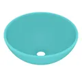Produktbild: vidaXL Waschbecken Luxus-Waschbecken Rund Matt Hellgrün 32,5x14 cm Keramik