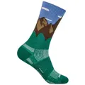 Produktbild: Wrightsock Wandersocken Crew Stride Motivsocken (Anti-Blasen-Socke) blau/braun/grün - 1 Paar bunt 41,5-45