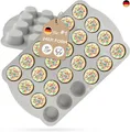 Produktbild: Silikon Muffinblech 24er – Muffin Backform für kleine Muffins, Mini Muffinform o