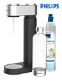 Produktbild: PHILIPS AQUA Soda Maker Wassersprudler CO2-Zylinder 1 PET-Flasche 1L Schwarz NEU