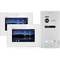 Produktbild: Balter EVO Video-Türsprechanlage für Einfamilienhaus mit 2x 7 Zoll Monitor Silber-Weiß