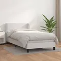Produktbild: vidaXL Boxspringbett mit Matratze Weiß 100x200 cm Kunstleder