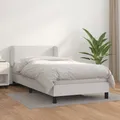 Produktbild: Boxspringbett mit Matratze Weiß 100x200 cm Kunstleder