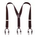Produktbild: Hosenträger für Herren Breit Y Style 3.5 CM Mit Sehr 6 Starke Metall Clip Dur...