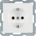 Produktbild: Berker 47436089 Steckdose SCHUKO, Q.1/Q.3, polarweiß samt