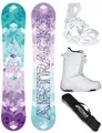Produktbild: Airtracks Damen Snowboard-Set Freestyle Freeride Akasha Lady Flat Rocker 150 + Snowboard Bindung Master W + Snowboardboots Strong ATOP W 41 + Sb Bag