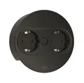 Produktbild: Bachmann TWIST 2 runde Tischsteckdose 2x230V Schuko - mattschwarz