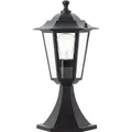 Produktbild: BRILLIANT schwarze Außensockelleuchte CARLEEN | Landhausstil | mit geeignetem Leuchtmittel dimmbar | 1x E27 Fassung max. 60 Watt | Höhe 36 cm | M... - Schwarz