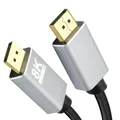 Produktbild: helos Anschlusskabel, DisplayPort Stecker/Stecker, PREMIUM 8K, 2,0m, schwarz
