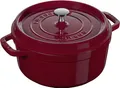 Produktbild: STAUB Cocotte, Gusseisen Bräter, Alle Herdarten inkl Induktion, Rund, 24 cm, 3,8 L, Bordeaux-Rot