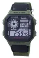 Produktbild: Casio Digital World Map Alarm LED-Licht Stoppuhr AE-1200WHB-3BV 100M Herrenuhr