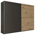 Produktbild: Livetastic Schwebetürenschrank, Graphit, Eiche Artisan, Metall, 9 Fächer, 270x210x60 cm, Schlafzimmer, Kleiderschränke, Schwebetürenschränke