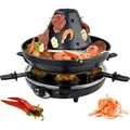 Produktbild: Tatarenhut für 6 Personen | Raclette | Tischgrill | 1500W | Antihaftbeschichtet - Schwarz