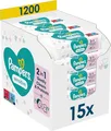 Produktbild: Pampers Sensitive Feuchttücher 15 Packungen a 80 Stück, 1200 Tücher, ohne Duft