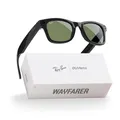 Produktbild: RayBan Wayfarer Smart Goggles Shiny Black G15 Green RW4006