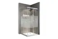 Produktbild: Schulte Eckdusche Sunny, variabler Verstellbereich 75x75 - 90x90 cm, Höhe: 180 cm, BxT: 90x90 cm, 4 mm Sicherheitsglas, Schiebetüren, Eckeinstieg, Dekor Querstreifen