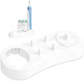 Produktbild: [Updated] Poketech Zahnbürstenhalter Haltung, Elektro Zahnbürsten Halter Kompatibel Mit Oral B Für 4 Aufsteckbürsten Ladegerät (aktualisierter Zahnbürstenhalter) Weiß