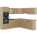 Produktbild: Vicco R-Line Eckküche Artisan-Eiche/Goldkraft Eiche 237 x 247 cm ohne Arbeitsplatte ohne E-Geräte