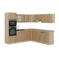 Produktbild: Vicco Winkelküche R-Line, Artisan-Eiche/Goldkraft Eiche, 247 x 237 cm ohne Arbeitsplatte