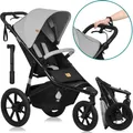 Produktbild: Lionelo Dreirad-Jogging-Kinderwagen AZURA von 6 Monaten bis 22 kg Verstellbare Rückenlehne in eine Liegeposition Vollständige Stoßdämpfung XXL-Verdeck