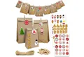 Produktbild: DuneDesign befüllbarer Adventskalender DIY Adventskalender Bastelset mit 24 Papiertüten, Mit Stickern Klammern und Schnur zum Befüllen und Gestalten