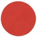 Produktbild: Haus und Deko Platzset Polypro Bastoptik rund ca. 35 cm Ø Rot abwaschbar Tischset Platzdeckchen