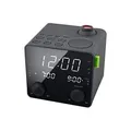 Produktbild: Muse M-189 Radiowecker mit Projektion (2 Weckzeiten, Dimmer, USB-Lader, PLL UKW Tuner, großes Display, AUX-In), schwarz