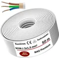 Produktbild: Feuchtraumkabel Stromkabel Mantelleitung 50m NYM-J 3x1,5 mm2 Elektrokabel