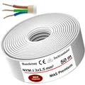 Produktbild: Von 5m bis 200m MAS-Premium Stromkabel Mantelleitung NYM-J 3x1, 5 mm² Elektrokabel Ring für feste Verlegung (50m)
