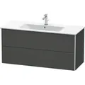Produktbild: Duravit XSquare Waschtischunterbau wandhängend, 2 Schubkästen, 1210x560x478mm, XS417404949, Farbe: Graphit Matt Dekor