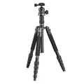 Produktbild: Mantona DSLM Travel Evolution 224 leichtes Allround Reisestativ mit Vollausstattung,360°Panorama Kugelkopf Arca-Swiss kompatibel, Aluminium, Fliplock Verschlüsse DSLM Travel Evo Max 255 173cm RingLock