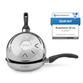 Produktbild: KLAMER Bratpfanne 20cm Induktion – Profi Edelstahlpfanne mit Greblon® C3+ Antihaftbeschichtung, PFOA-frei & backofenfest, für fettarmes Braten ohne Anhaften