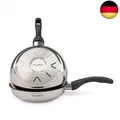 Produktbild: KLAMER Pfanne 20 cm, Profi Edelstahl-Bratpfanne, Induktionspfanne mit Premium