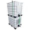 Produktbild: REKUBIK 2000l IBC Wassertank übereinander mit Schlauch Tankverbindung 32mm (1 1/4