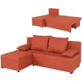 Produktbild: Ecksofa - orange - Webstoff - mit Liegefunktion