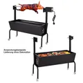 Produktbild: Dema Spanferkelgrill Normandie – Lammgrill, BBQ Grill, Grillwagen, Spießgrill – 85 cm, mit Motor, robust, langlebig – für Spanferkel, Lamm, Outdoor 14001-SP