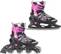 Produktbild: 2in1 Raven Inline Skates Profession Black/Pink 35-39 verstellbar