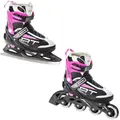 Produktbild: RAVEN Profession 2in1 Schlittschuhe Inlineskates Inliner für Kinder und Erwachsene verstellbar (Black/Pink, 35-39 (23cm-25,5cm))