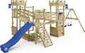 Produktbild: Klettergerüst Wickey Smart Arch mit Schaukel und Wackelbrücken in Blau