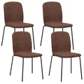 Produktbild: Albatros Esszimmerstühle 4er Set ENNA, braun - stapelbar, bequemer Polsterstuhl - Eleganter Küchenstuhl, Stuhl Esszimmer oder Esstisch Stuhl, Konferenzstuhl , Stückzahl:4, Farbe:Braun