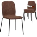 Produktbild: Albatros Esszimmerstühle 4er Set ENNA, braun - stapelbar, bequemer Polsterstuhl - Eleganter Küchenstuhl, Stuhl Esszimmer oder Esstisch Stuhl,