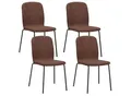 Produktbild: Albatros Esszimmerstühle 4er Set ENNA, braun - stapelbar, bequemer Polsterstuhl - Eleganter Küchenstuhl, Stuhl Esszimmer oder Esstisch Stuhl, Konferenzstuhl , Stückzahl:4, Farbe:Braun