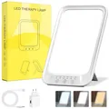 Produktbild: Tageslichtlampe 20000 Lux, Lichttherapielampe mit 3 Farbtemperaturen, 10 Hell...